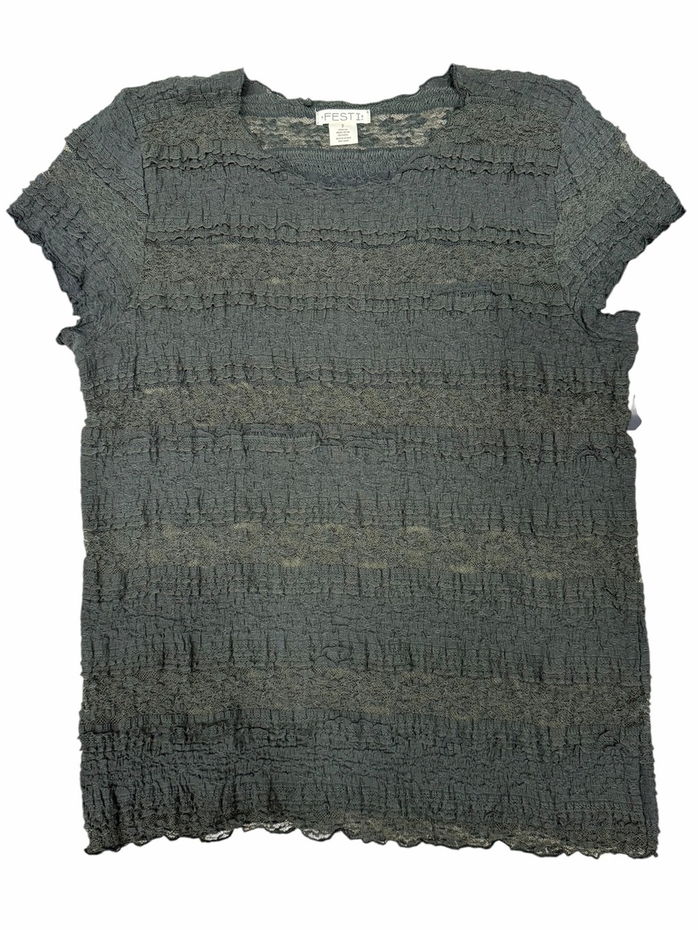 torrid Textured Short Sleeve Top in forest green